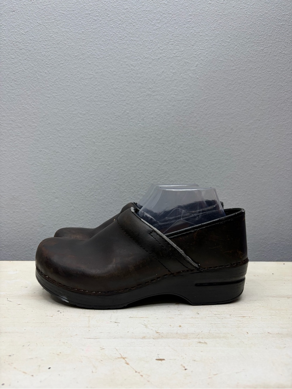 Dansko Brown Leather Nursing Clogs Size 40